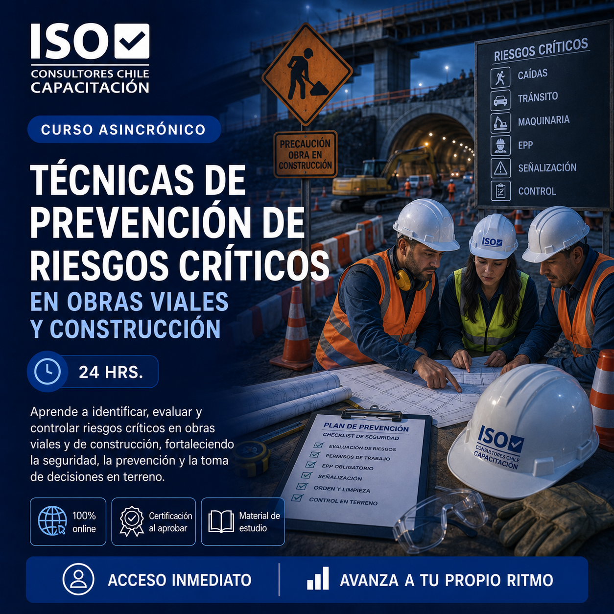 Técnicas de Prevención de Riesgos Críticos en Obras Viales y Construcción