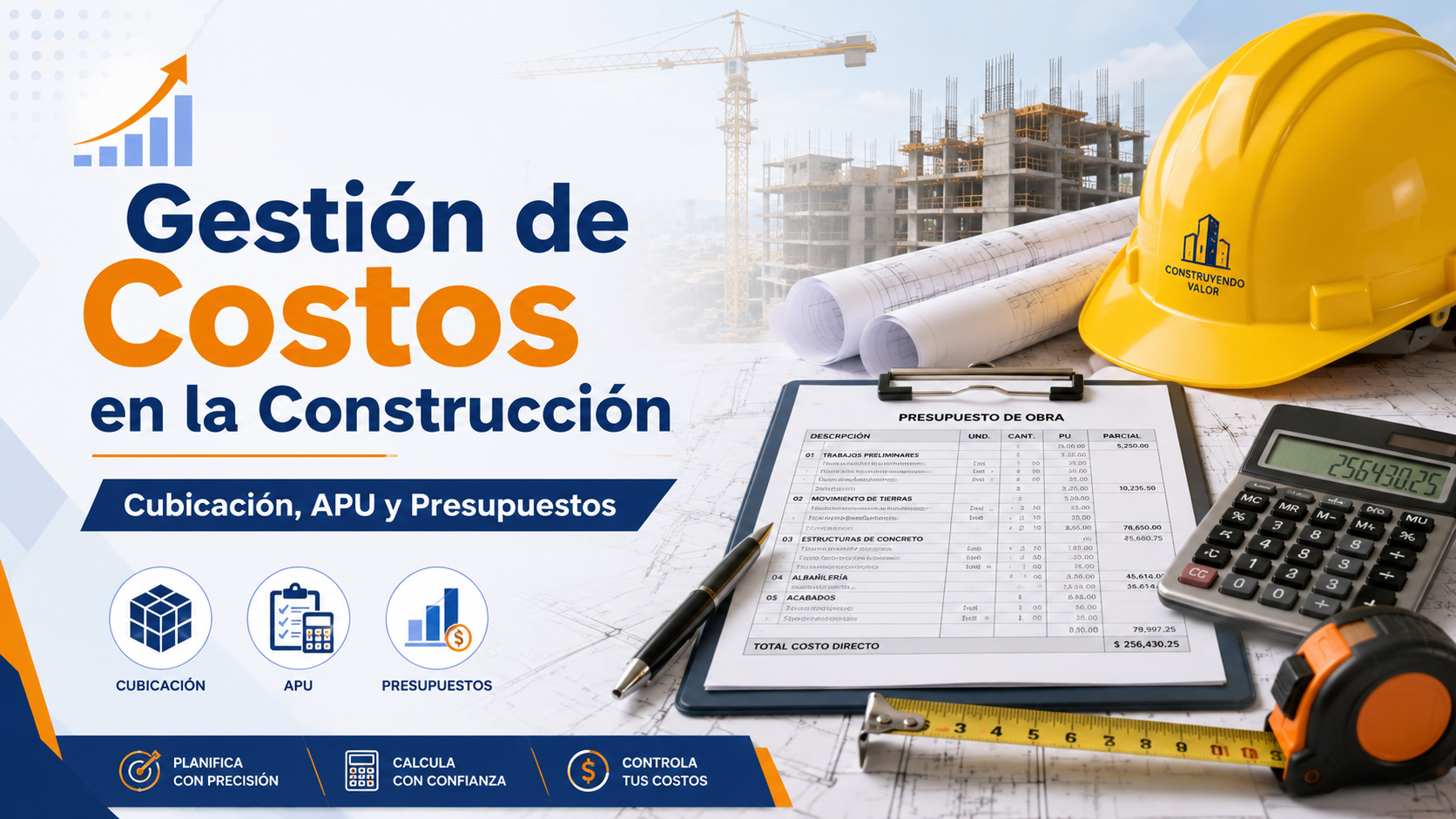 Gestión de Costos en la Construcción – Cubicación, APU y Presupuestos